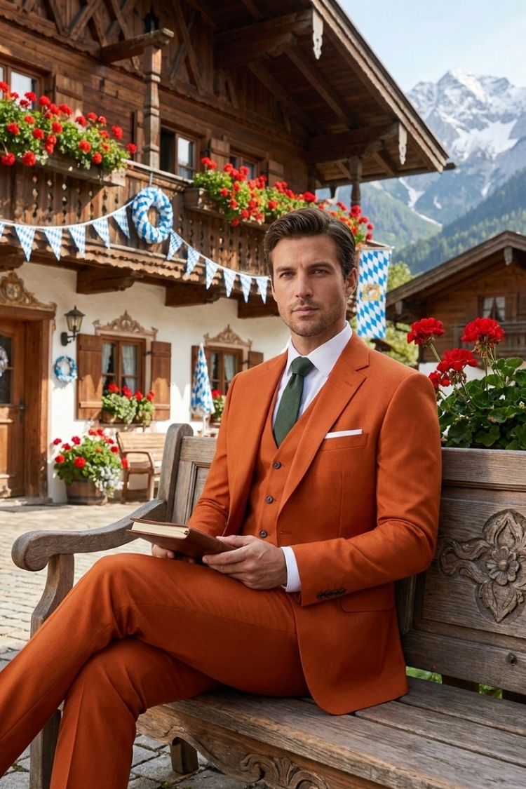 Men's 3-Piece Suit with Vest