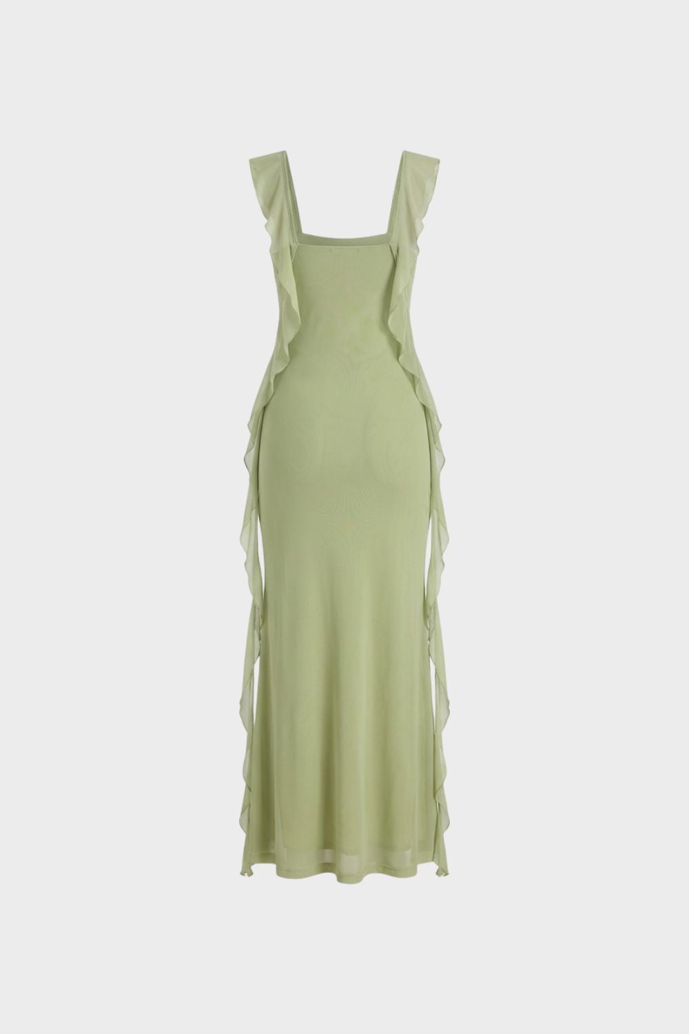 Slim Fit Women's Ruffled Maxi Dress