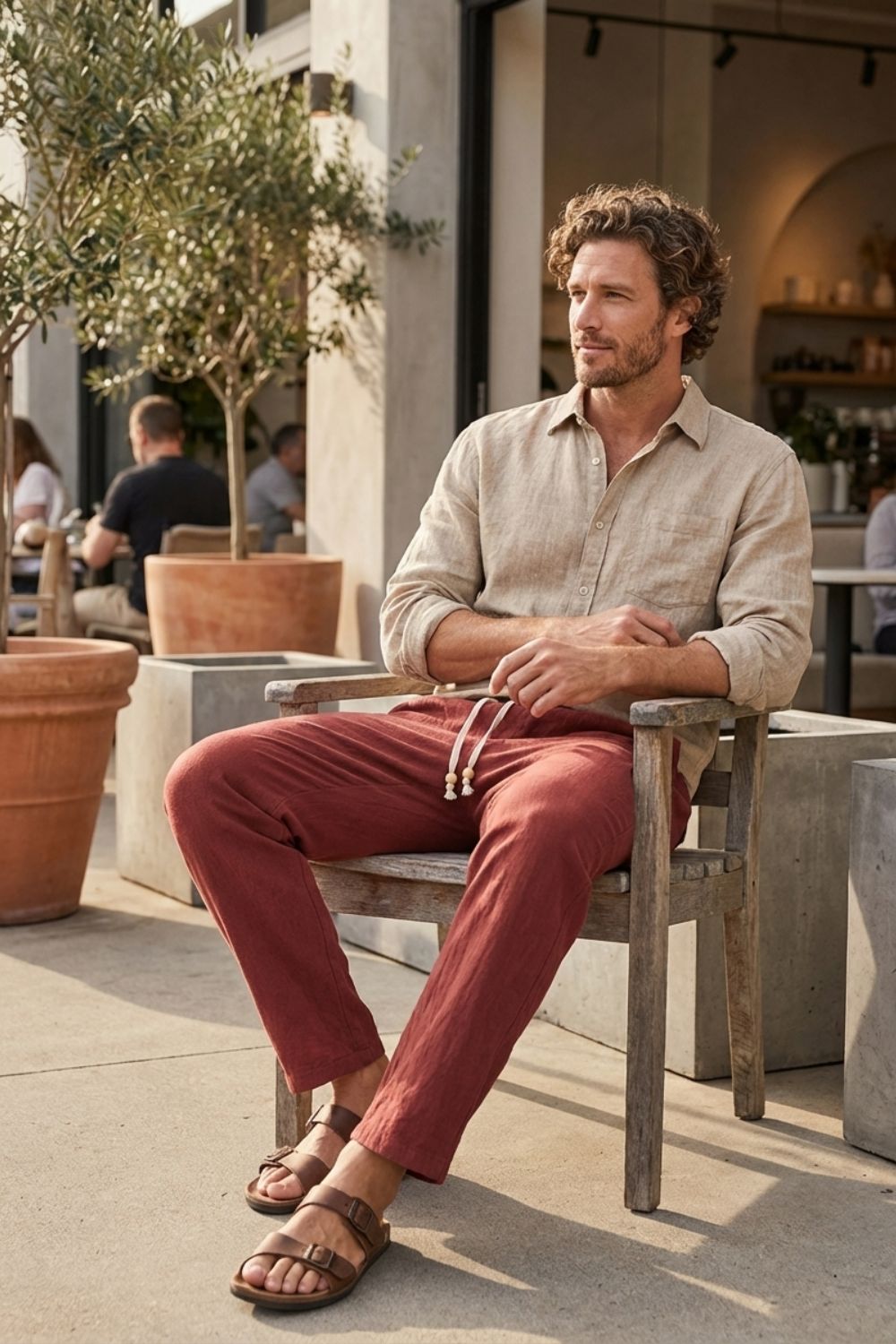 Men's Japan Style Relaxed Casual Tapered Trouser | Drawstring Waist