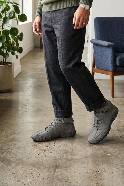 Men's Laced Sneakers with Profile Sole