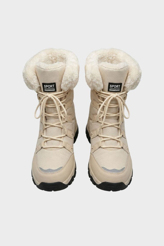 Women's Lace-Up Snow Boots | Treaded Sole