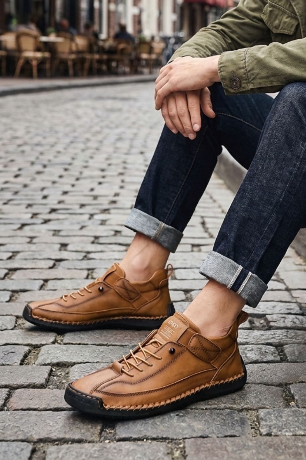 Men's Casual Sneakers | Contrast Stitching
