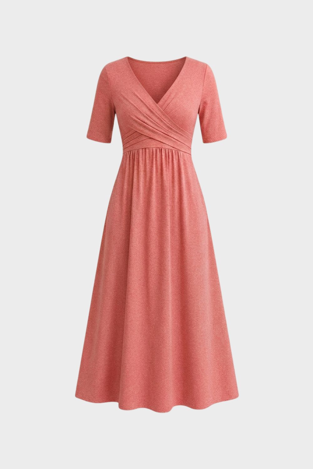 Women's Wrap Midi Dress | V-Neck