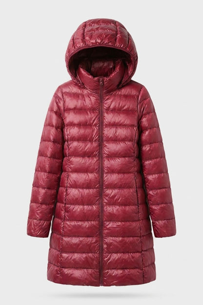 Women's Long Puffer Jacket | Hooded