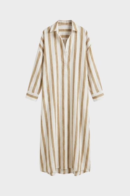 Women's Striped Shirt Dress | Maxi