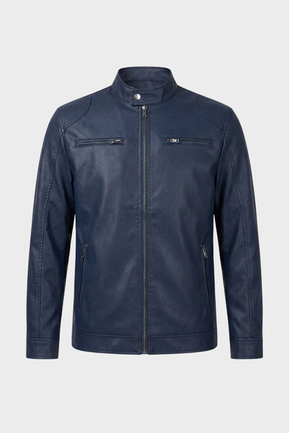 Men's Biker Jacket | Zip Pockets
