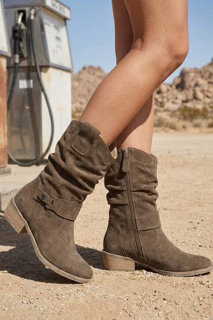 Women's Slouch Mid-Calf Boots | Buckle