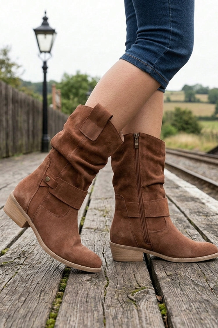 Women's Slouch Mid-Calf Boots | Buckle