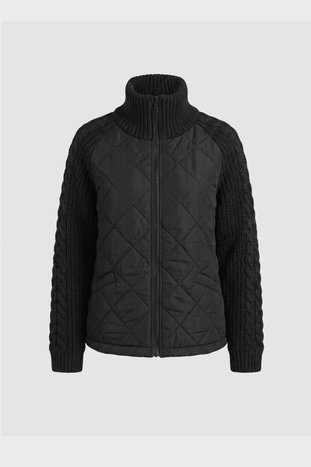 Women's Quilted Casual Jacket | Zip Front