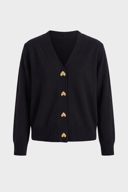 Women's Cropped Button Cardigan | V-Neck