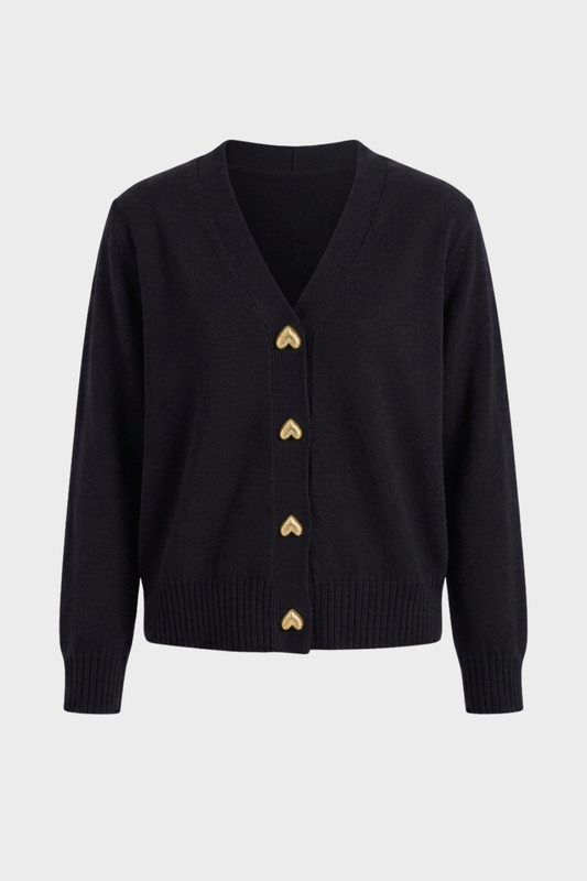 Women's Cropped Button Cardigan | V-Neck
