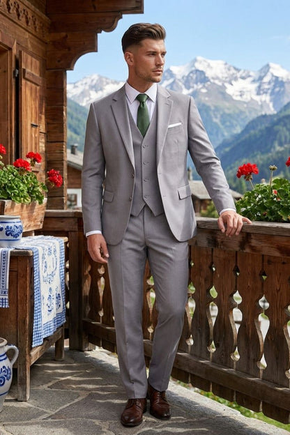 Men's 3-Piece Suit with Vest
