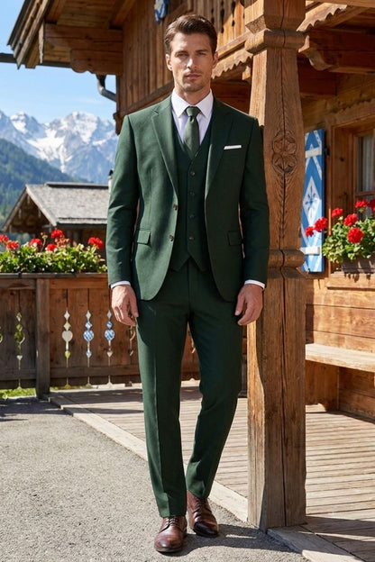 Men's 3-Piece Suit with Vest