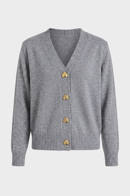 Women's Cropped Button Cardigan | V-Neck