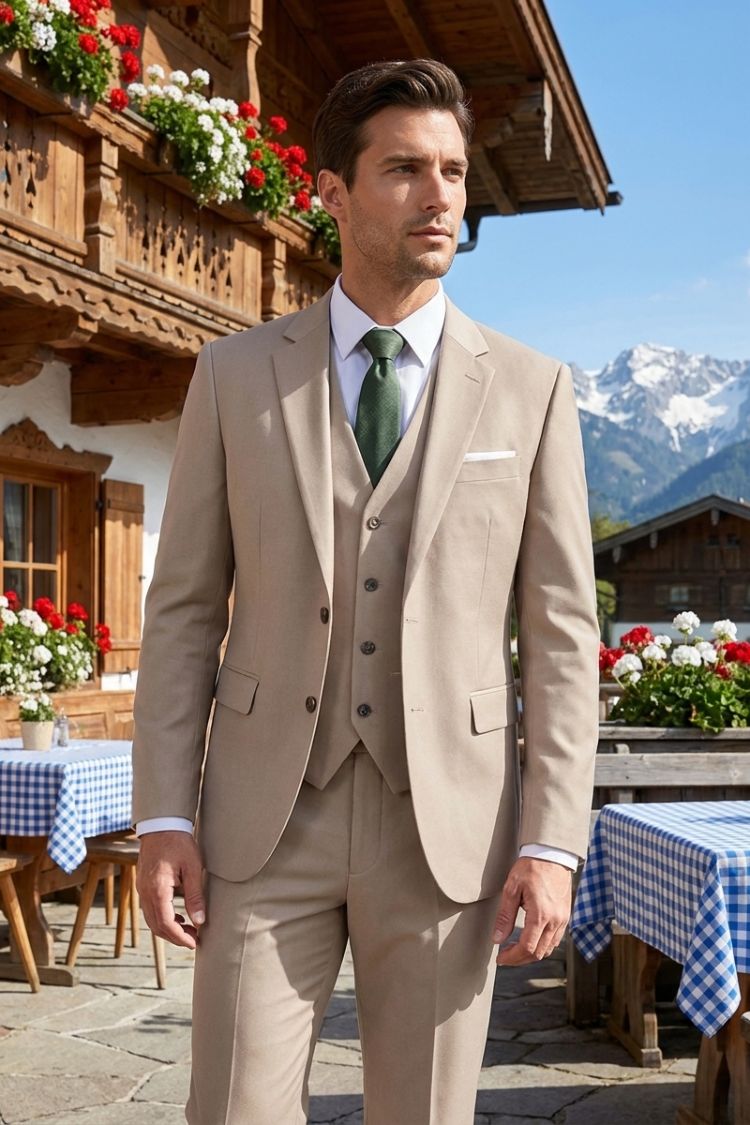 Men's 3-Piece Suit with Vest
