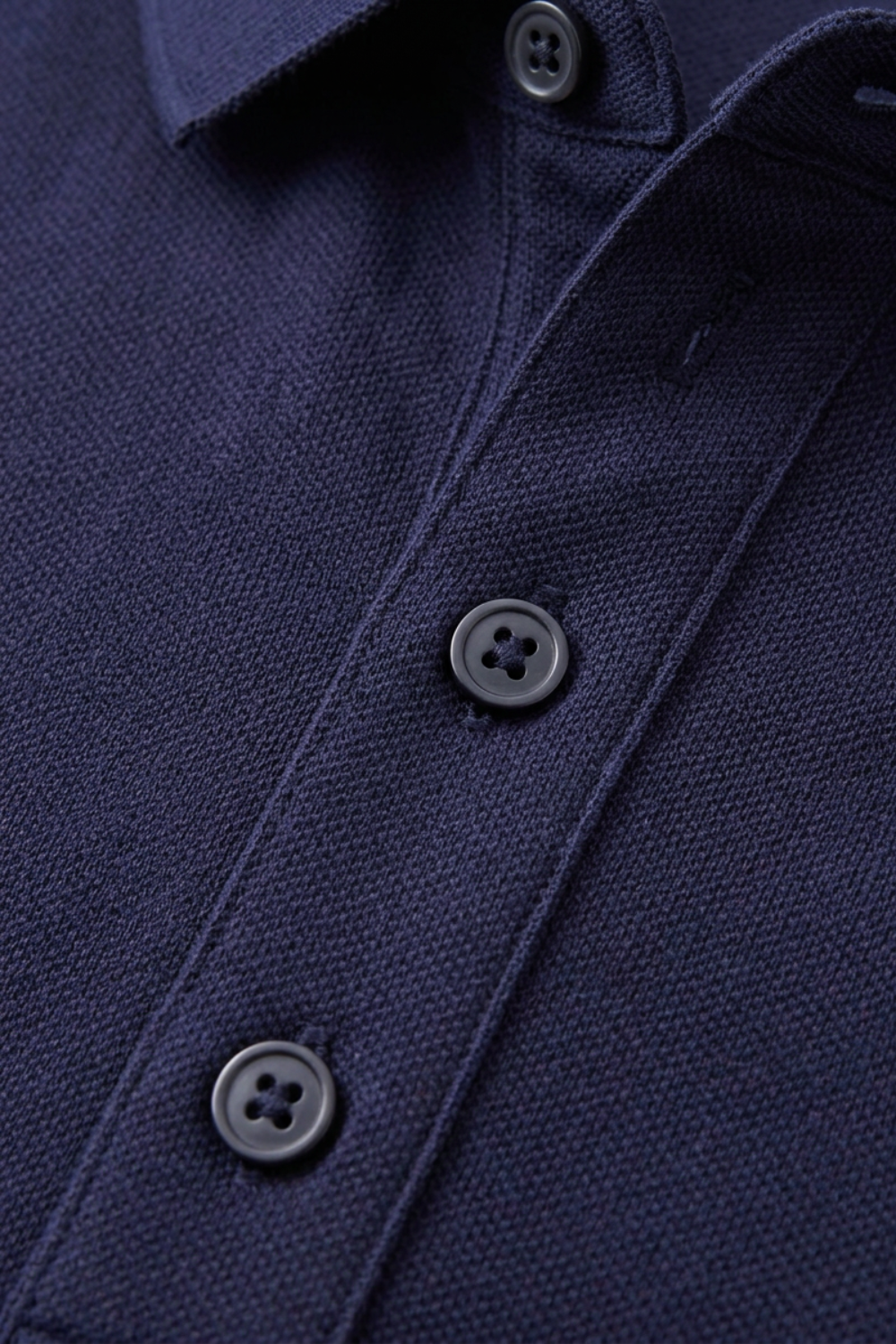 Men's Long Sleeve Polo Shirt with Buttons