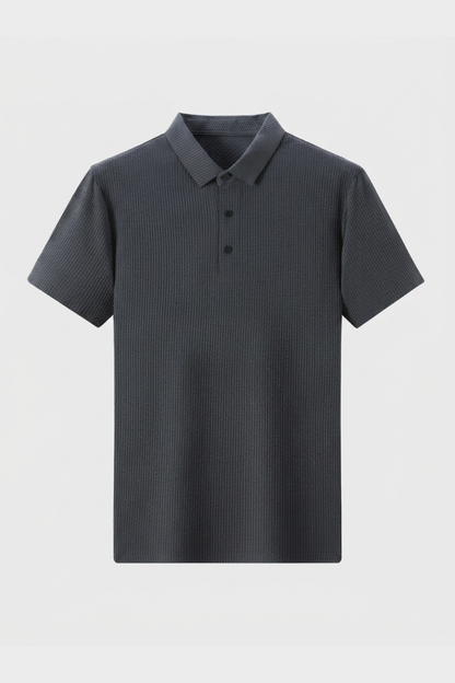 Men's Short Sleeve Polo Shirt with Buttons