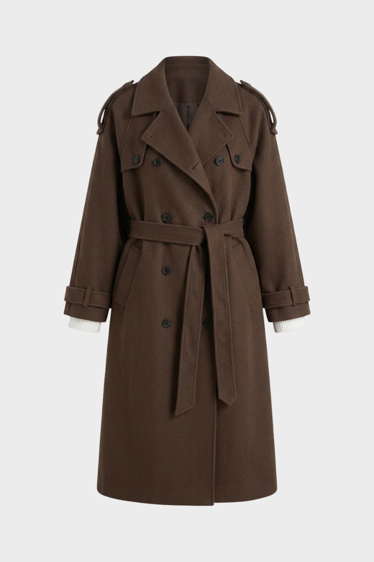 Women's Belted Trench Coat | Notched Lapel