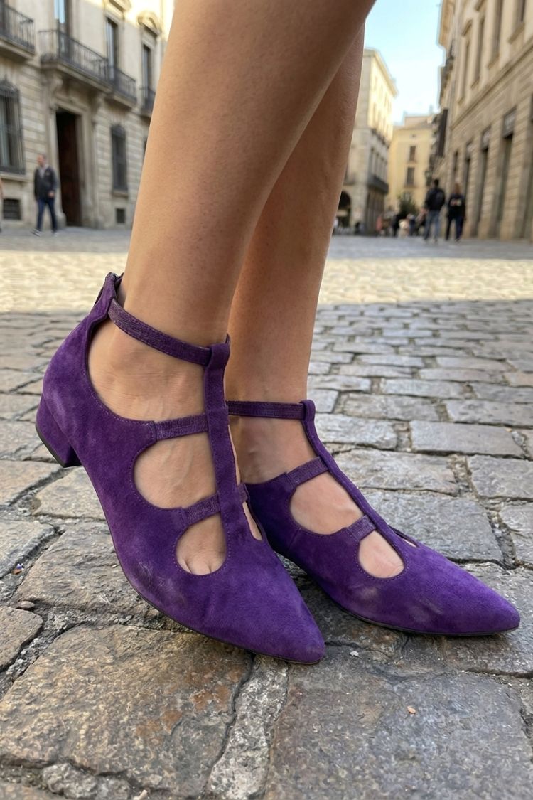 Women's T-Strap Pumps | Pointed Toe
