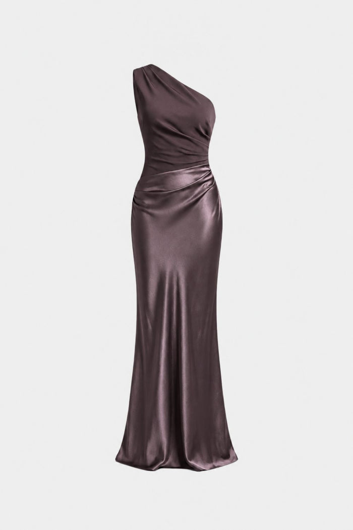 Women's One-Shoulder Maxi | Satin