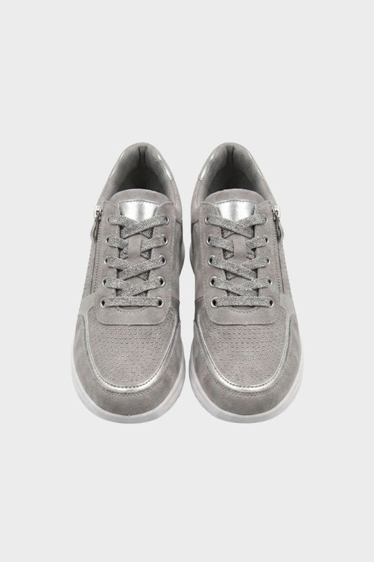 Women's Zip and Lace Sneakers