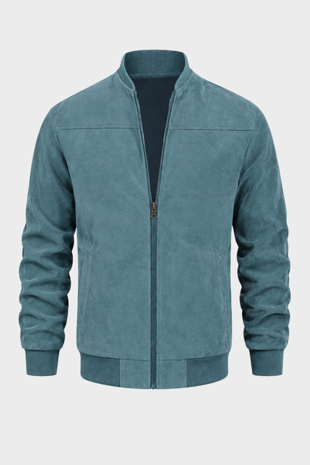 Men's Zip-Up Bomber Jacket | Stand Collar
