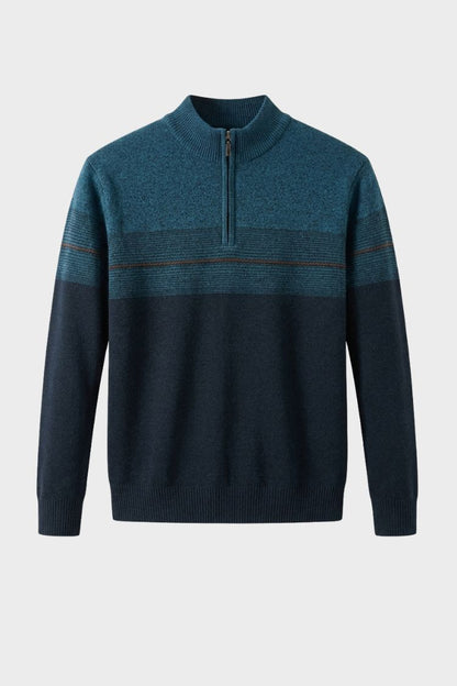 Men's Quarter-Zip Sweater | Striped