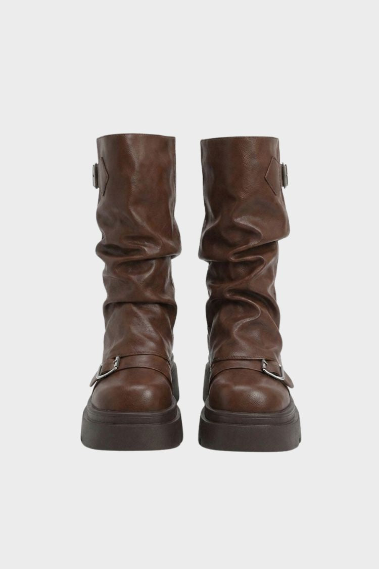 Women's Buckle Boots | Chunky Lug Sole