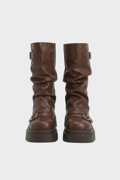 Women's Buckle Boots | Chunky Lug Sole