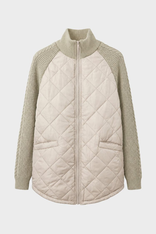 Women's Quilted Casual Jacket | Zip Front