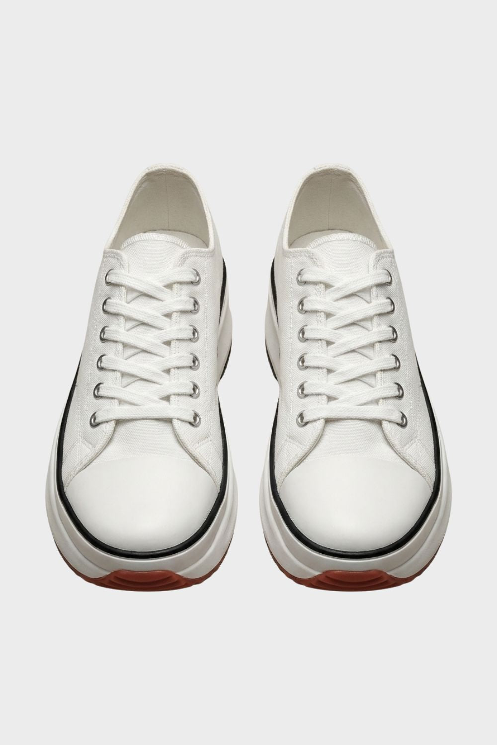 Women's Laced Low Top Sneakers with Rubber Cap