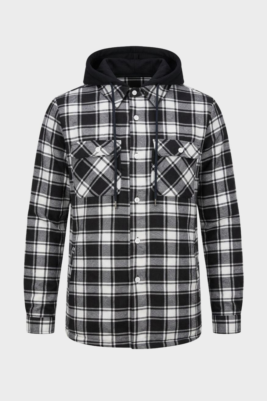 Men's Flannel Jacket | Hooded Design