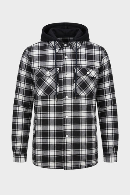 Men's Flannel Jacket | Hooded Design