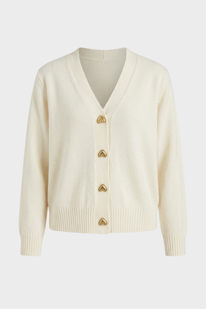 Women's Cropped Button Cardigan | V-Neck