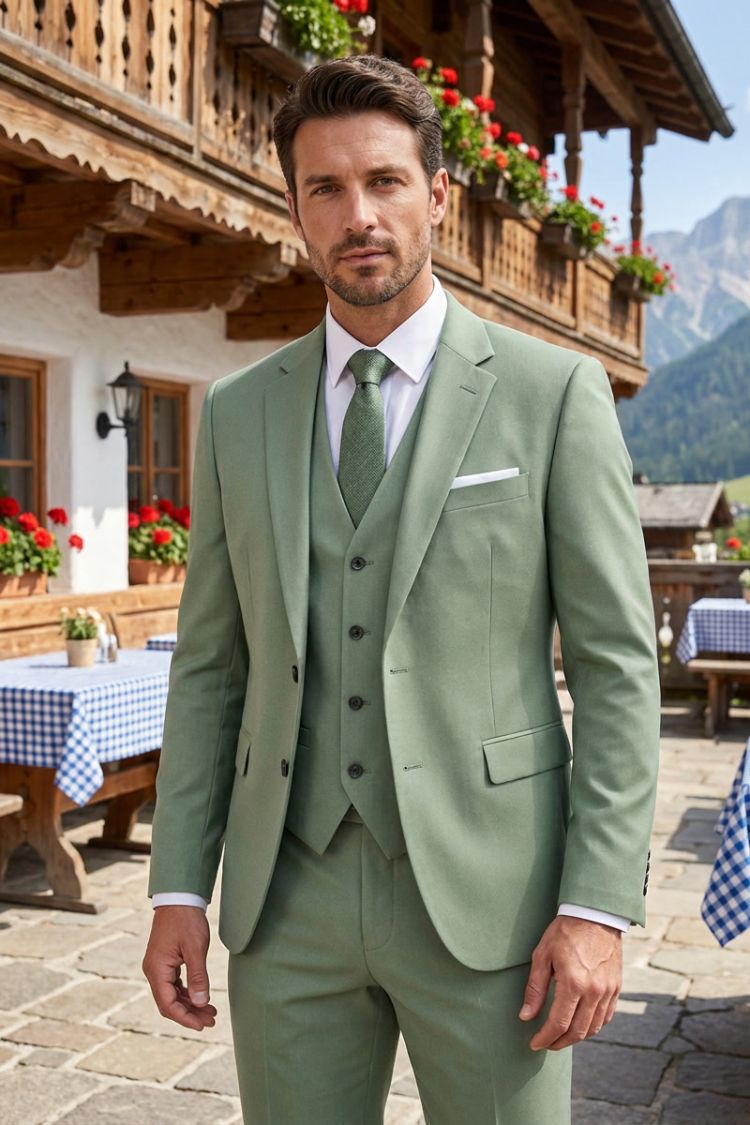 Men's 3-Piece Suit with Vest