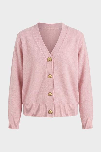 Women's Cropped Button Cardigan | V-Neck