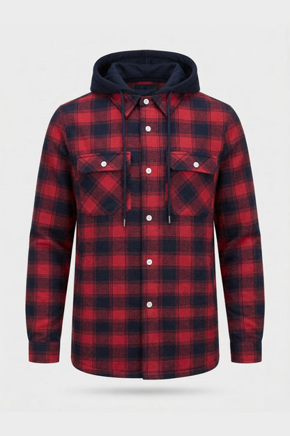 Men's Flannel Jacket | Hooded Design