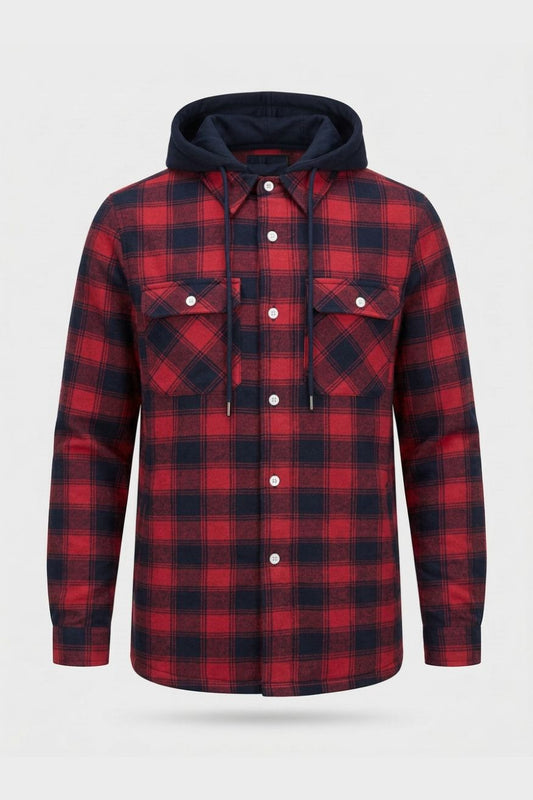 Men's Flannel Jacket | Hooded Design