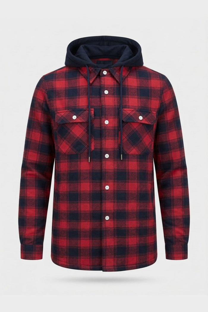 Men's Flannel Jacket | Hooded Design