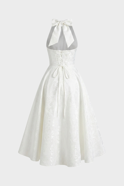 Women's Halter Midi Dress | Full Skirt