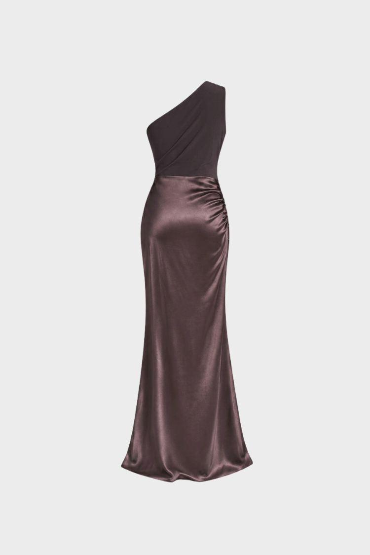 Women's One-Shoulder Maxi | Satin