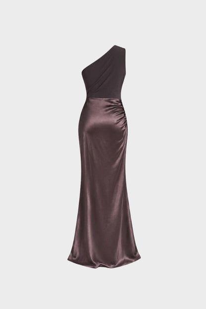 Women's One-Shoulder Maxi | Satin