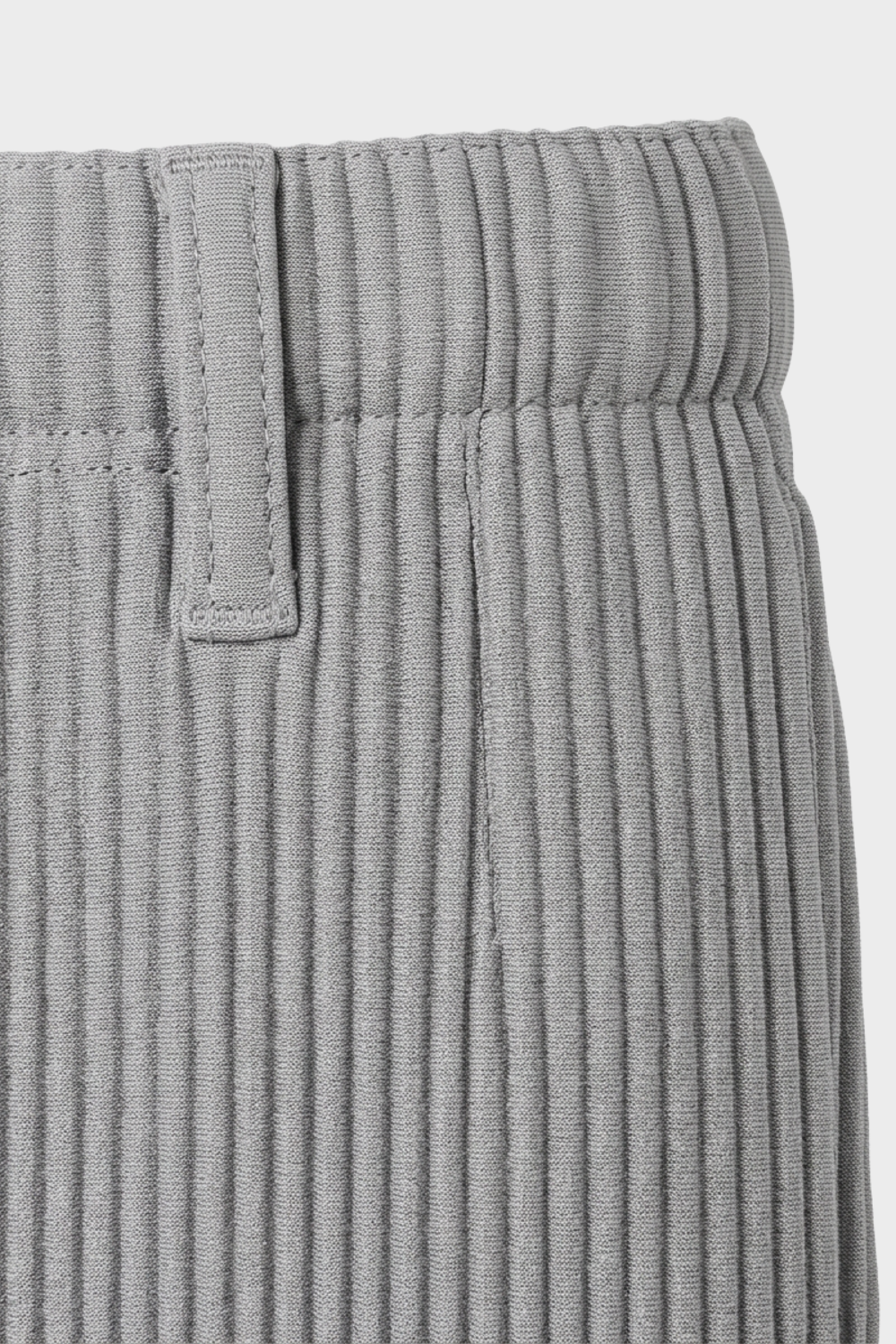 Men's Ribbed Straight Cut Trousers with Elastic Waistband
