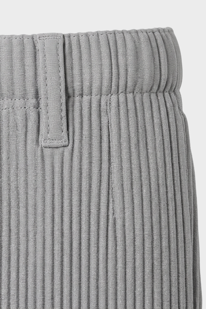 Men's Ribbed Straight Cut Trousers with Elastic Waistband