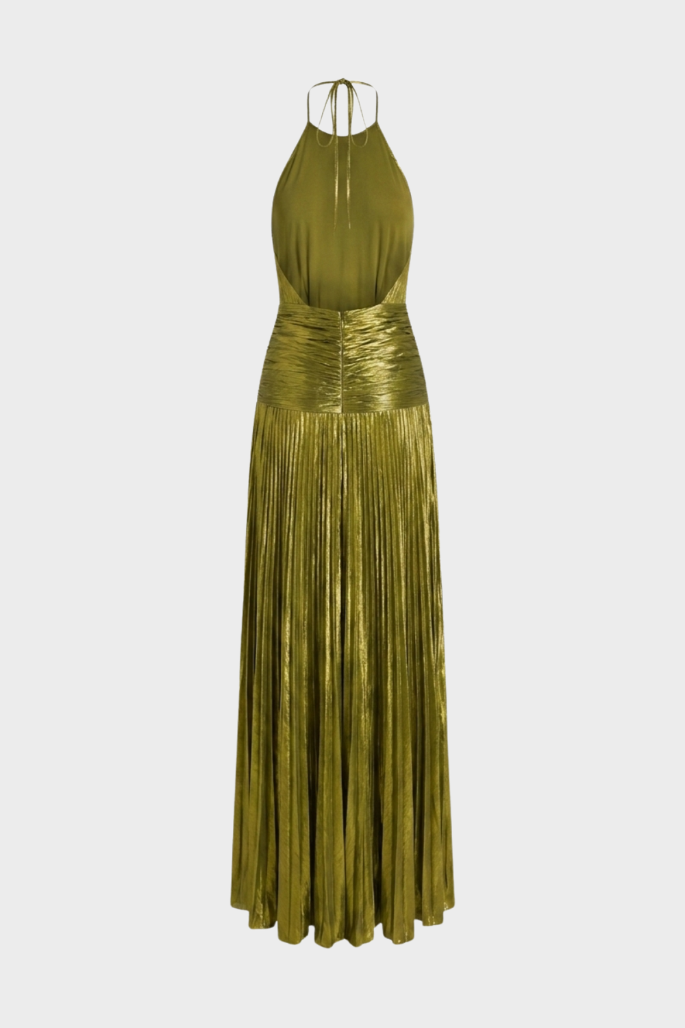 Women's Metallic Halter Maxi | Slit