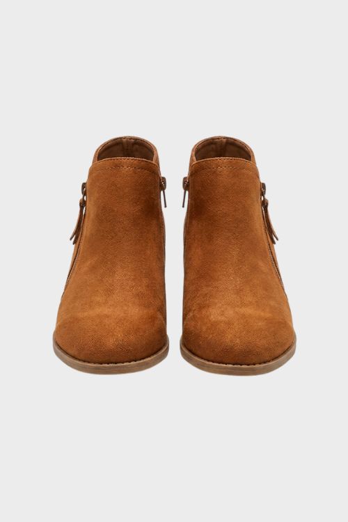Women's ankle boots with pointed toe and side zip detail
