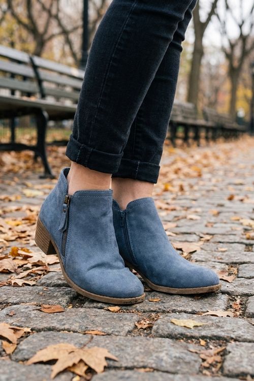 Women's ankle boots with pointed toe and side zip detail – 11