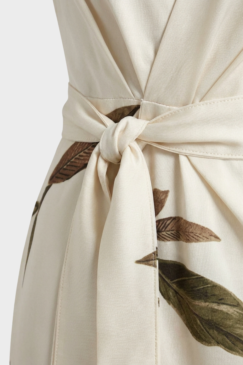 Women's Wrap Midi Dress | Leaf Print