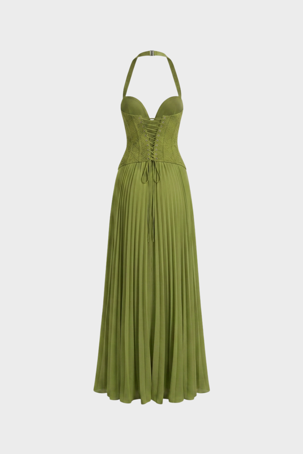 Women's Corset Pleated Maxi | Halter