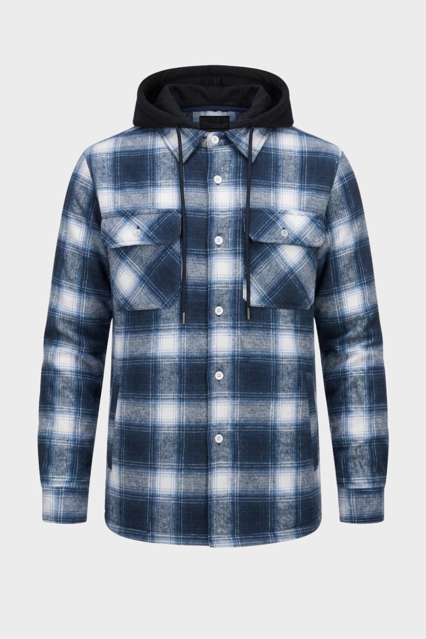 Men's Flannel Jacket | Hooded Design